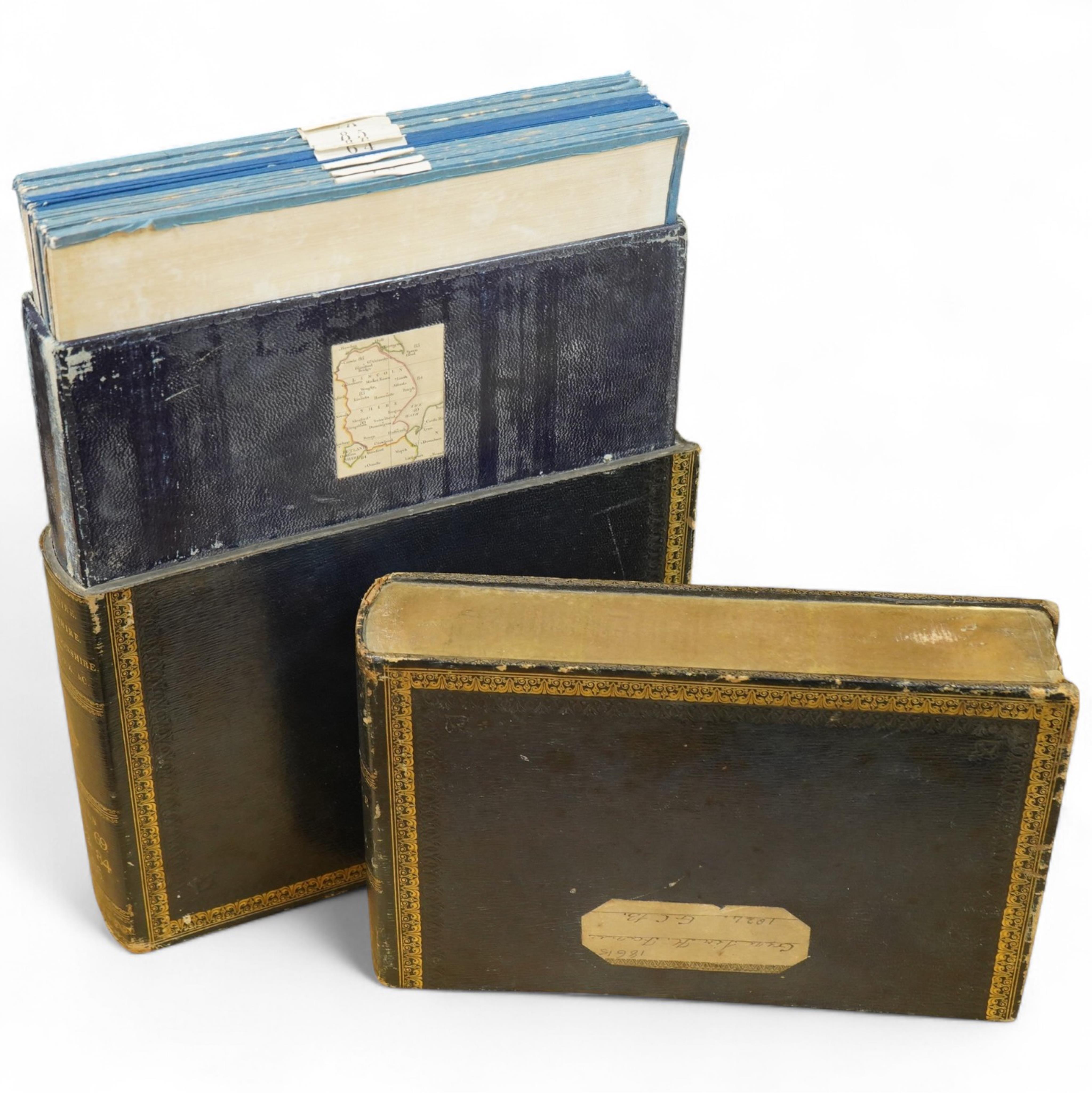 Ordnance Survey maps of Lincolnshire, Rutlandshire, N. Huntingdonshire and W. Norfolk &c., comprising of a set of eight engraved maps mounted on linen and edged with blue cotton, including sheet no.s; 64, 65, 69, 70, 83,